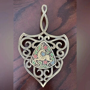 Vintage Brass Trivet Made in Israel by Sabra. In pristine condition EUC see pics